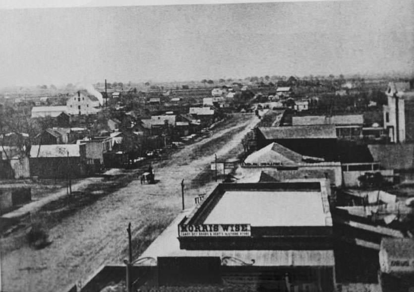San Pedro Street, San Jose, CA looking north, 1880