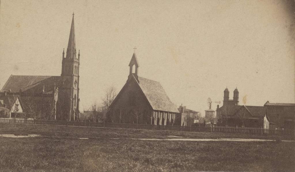 Churches bordering St. James Park, 1870