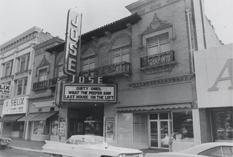 Oldest theater still in business in San Jose is the Jose, at 64 South Second Street built in 1904 for Monterey investor David Jacks.