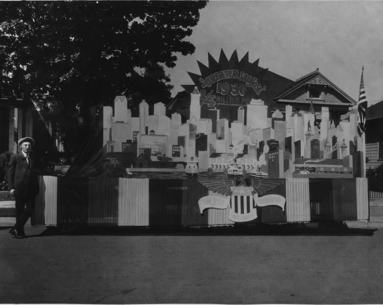 San Jose Merchants Association float, 1930