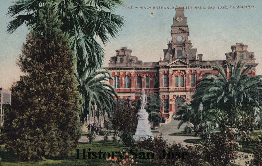 Main Entrance to City Hall, San Jose, 1907