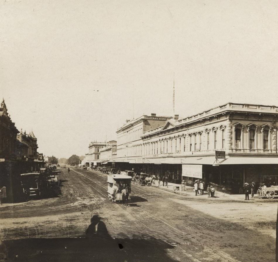 Santa Clara Street between First and Market, 1871
