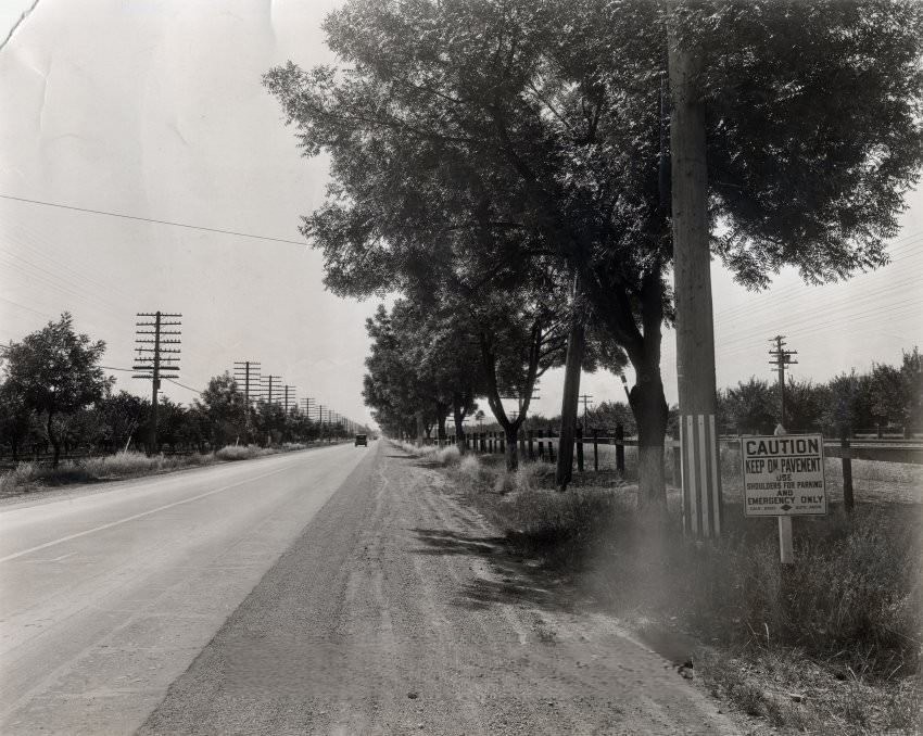 Automobile on Highway 101 south of San Jose, 1931