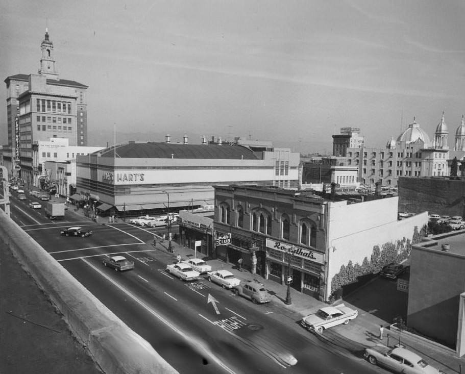 West Santa Clara Street near Market Street, San Jose, 1959