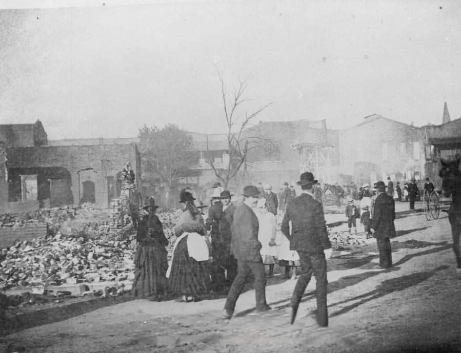 Market Street Chinatown after 1887 fire