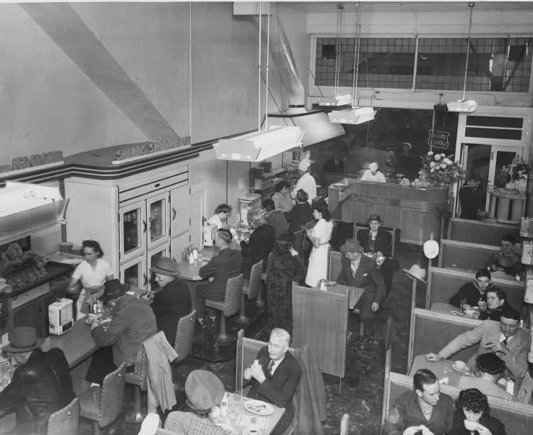 A diner restaurant in San Jose, California, 1940