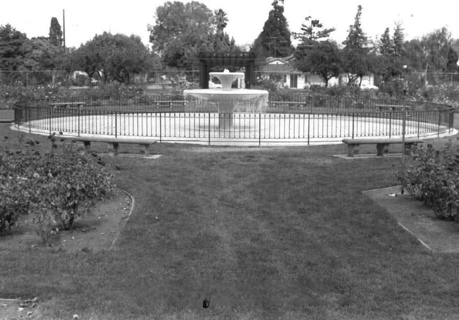 The fountain in San Jose's Municipal Rose Garden was created and paid for by the Rotary Club of San Jose in the 1930s.