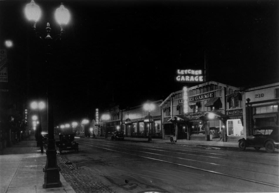 Letcher Garage on North First Street, San Jose, California, 1905