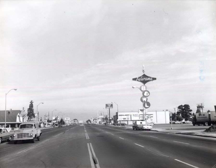 Stevens Creek Boulevard looking east, 1945