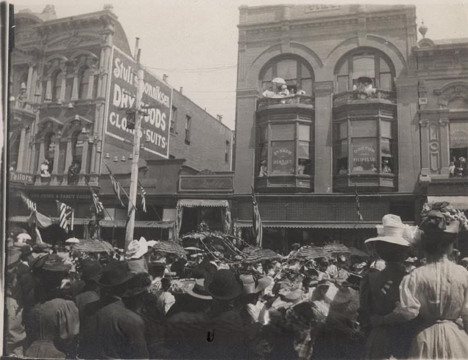 Parade, South First Street, July 4, 1907