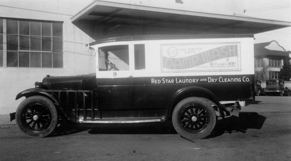 Red Star Laundry and Dry-Cleaning Co. delivery vehicle, 1938