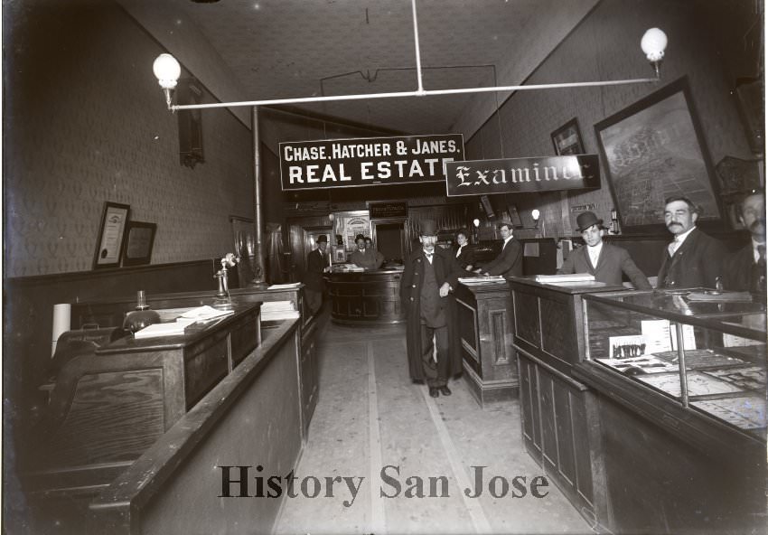 Real Estate office in San Jose, California, 1890s
