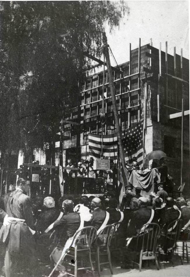 Scottish Rite Temple - Cornerstone Ceremony, San Jose, 1909