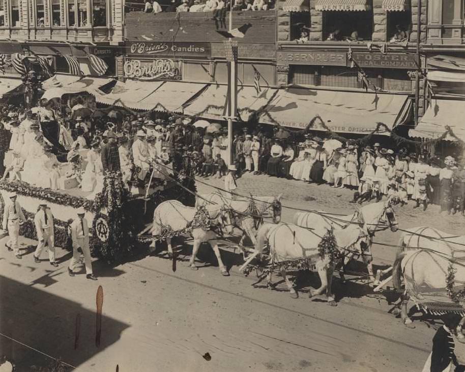 Rose Carnival Parade, San Jose, 1910