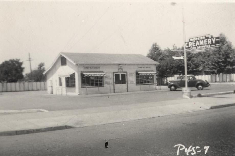 Modern Creamery at 855 North Thirteenth Street, San Jose, 1940