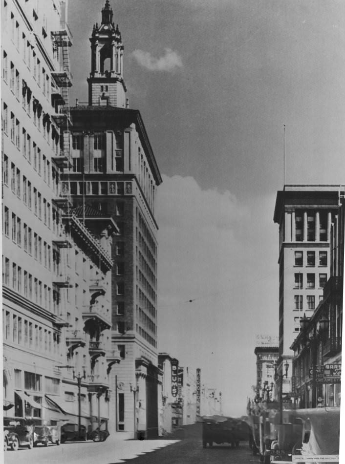 First St., looking south from Santa Clara, 1940