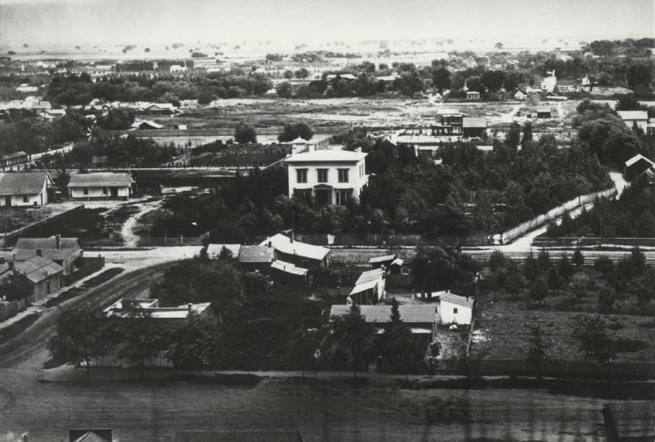 Fallon House in distance, San Jose, 1868