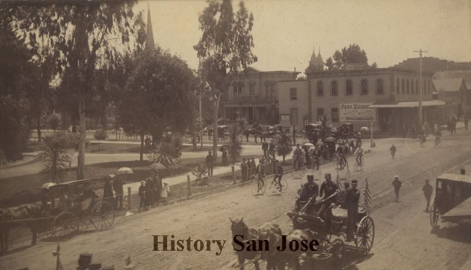 Street Scene, North First Street., San Jose, 1890