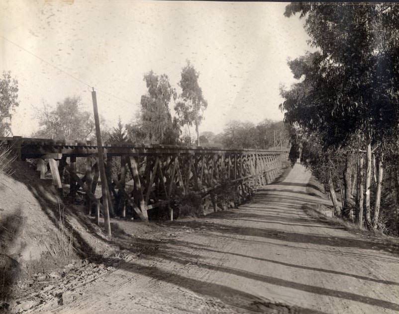 Trestle On Line of The San Jose and Los Gatos Interurban Road, 1903