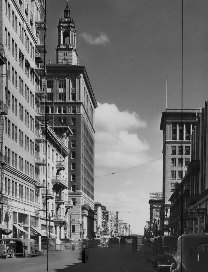 First Street and Santa Clara Street, San Jose, 1937