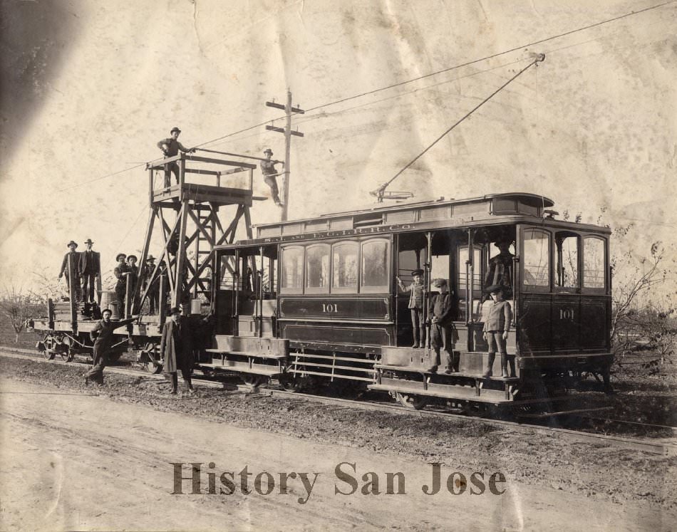 San Jose, Los Gatos, Saratoga Interurban R. R., 1895