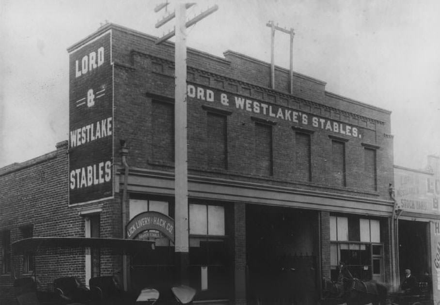 Lord & Westlake's Stables, 1900