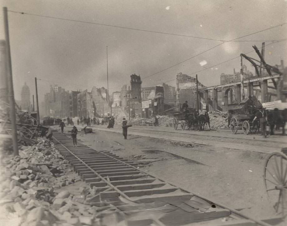 Rail Tracks Cleared, 1906
