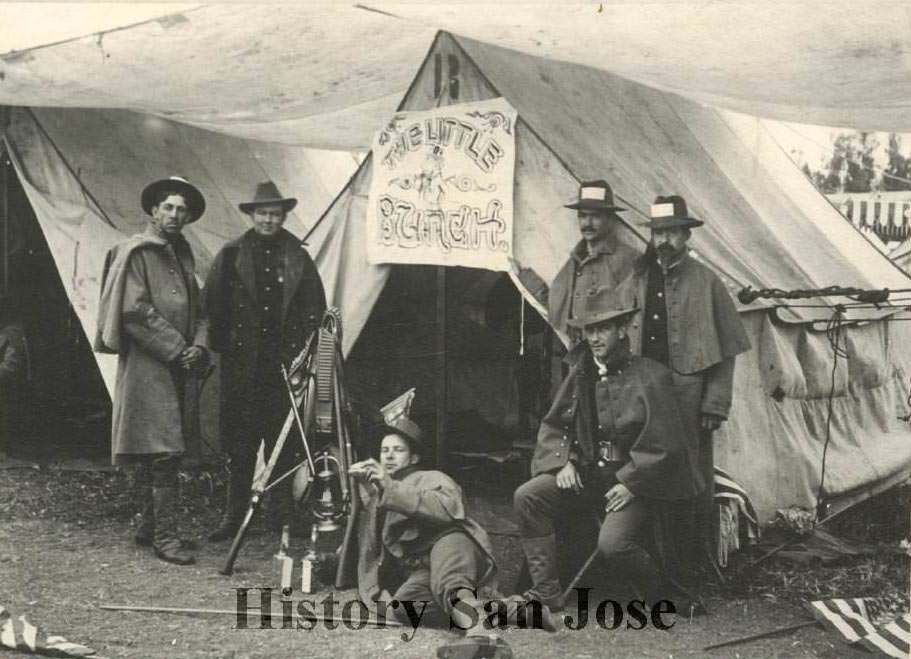 Group of San Joseans during the Spanish American War, 1898