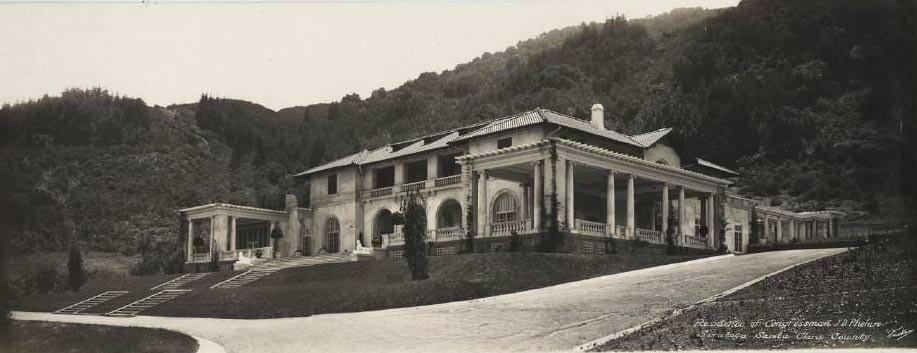 Residence of Congressman J. D. Phelan, Saratoga, 1914