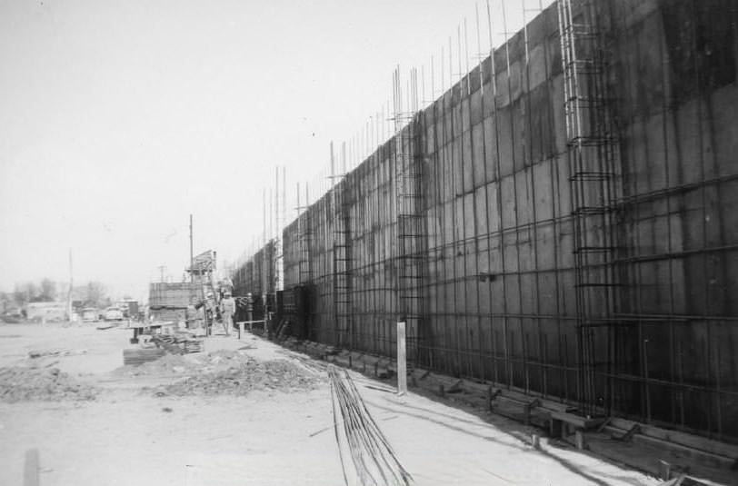 Walls, building construction, 1950