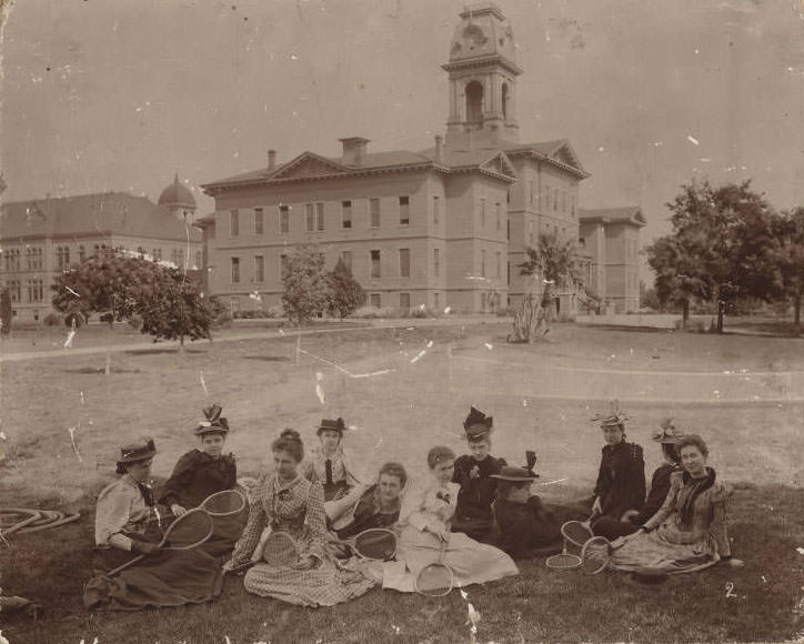 Members of the San Jose State Normal School Tennis Club, 1893