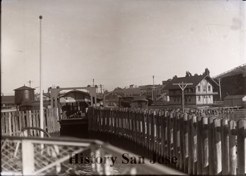 Vallejo waterfront and ferry, 1890s