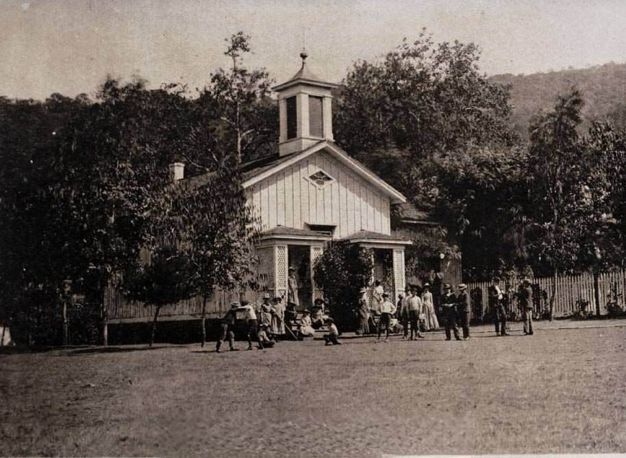 Hacienda School, New Almaden. Santa Clara County, 1887