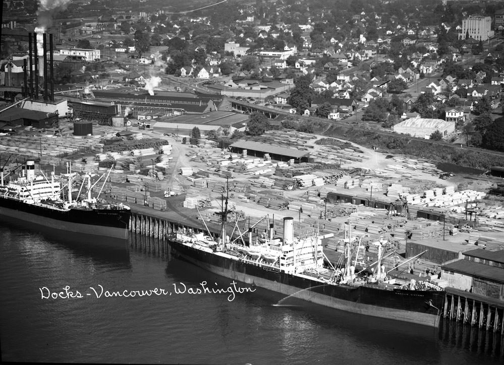 Docks, Vancouver, 1950