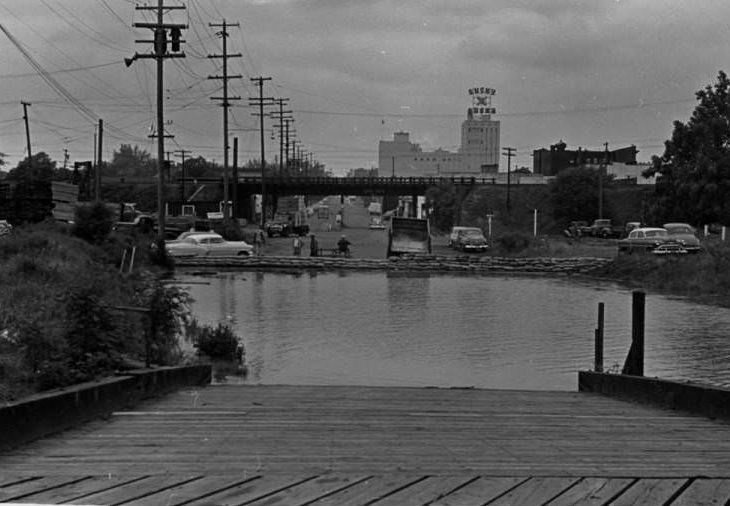 Base of Columbia Street in Vancouver, 1952