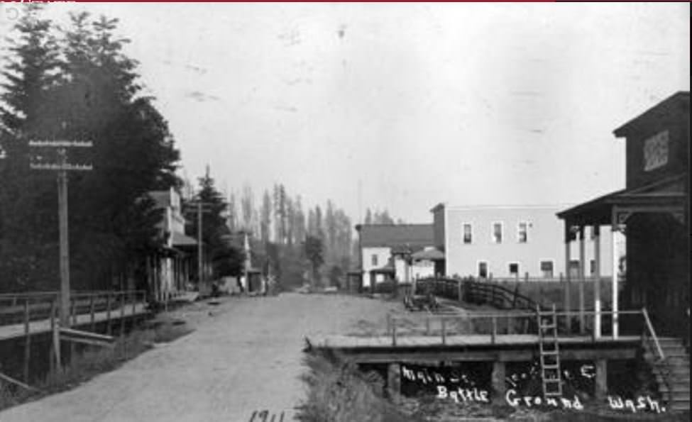 A view of Main Street Battle Ground, 1911
