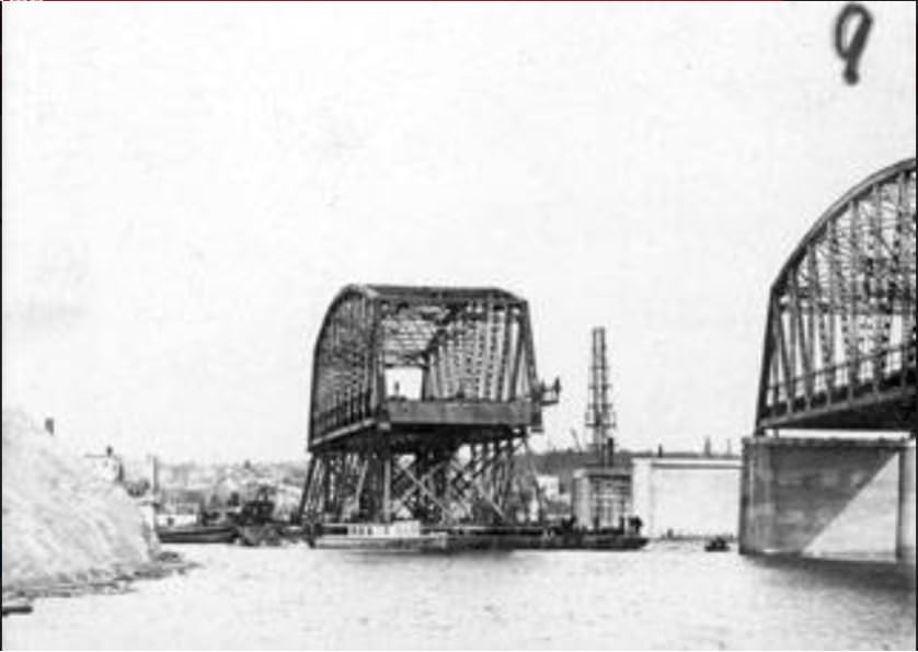 Boats and a Section of the Vancouver Bridge, 1907