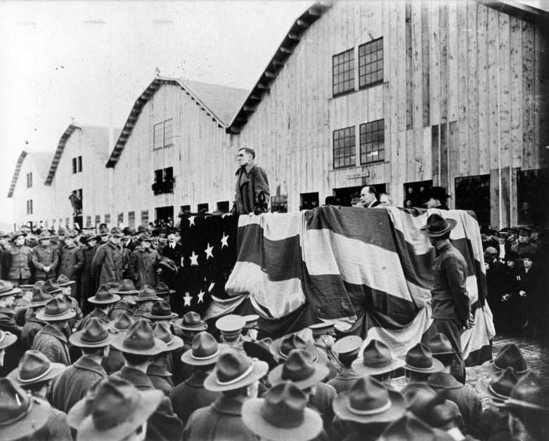 Ceremony at Vancouver Barracks, 1920s