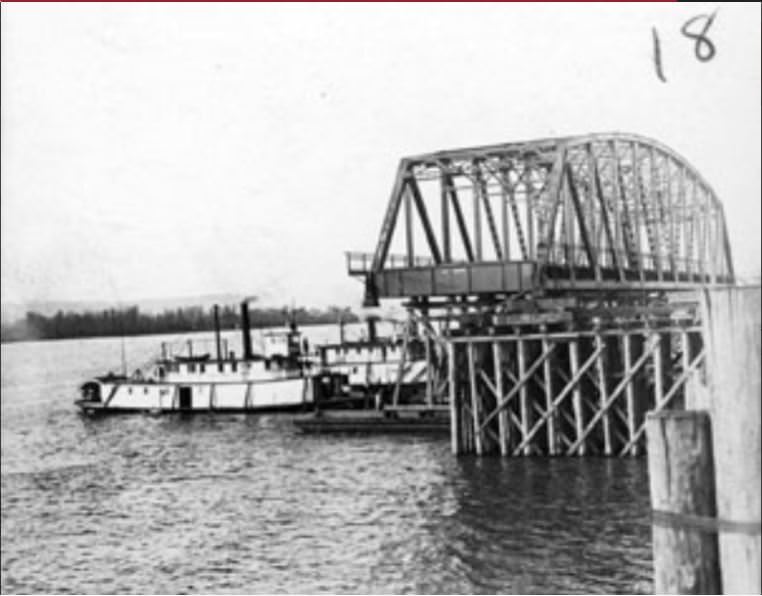 Maneuvering Sections into Place, 1927