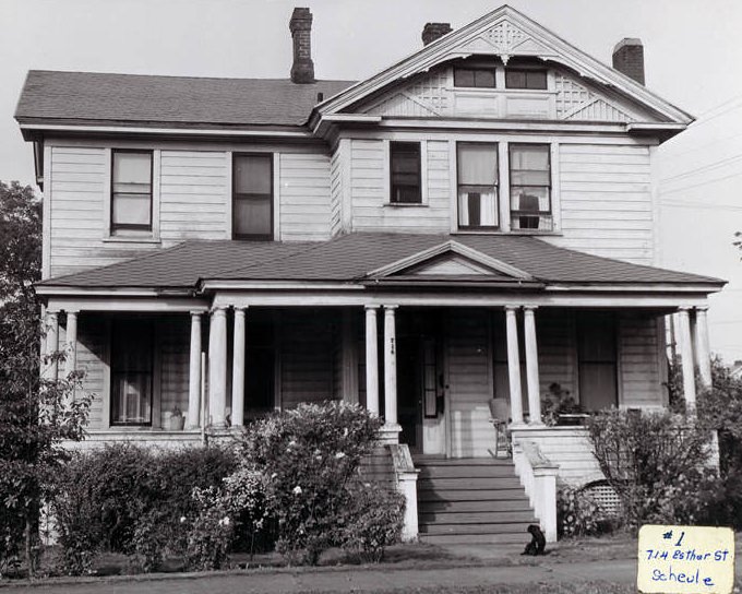The residence of D.F. Schuele located at 8th and Esther Street in Vancouver. 714 Esther Street, 1940s