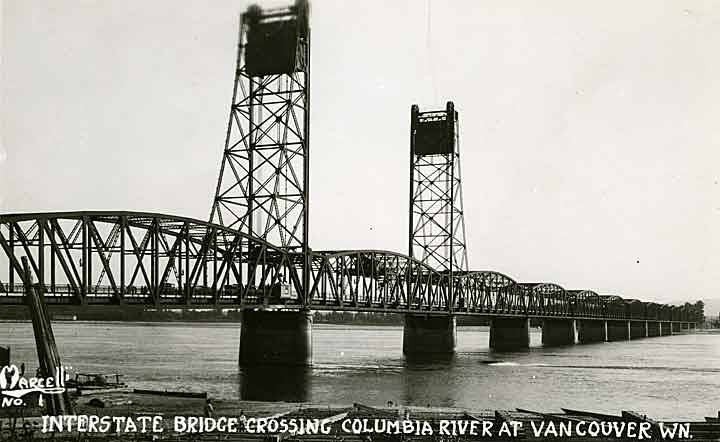 Interstate Bridge Crossing Columbia River at Vancouver, 1925