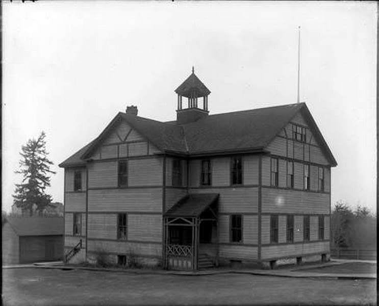 The original Harney school building, 1890