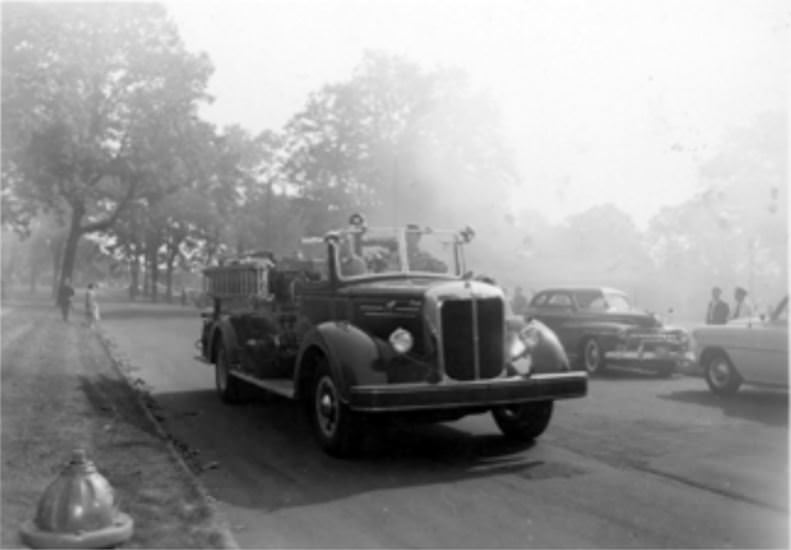 Fire truck on the streets of Vancouver, 1940