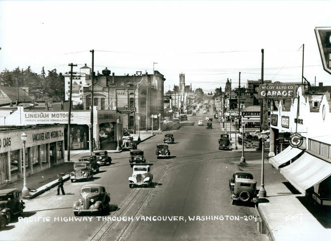 Pacific Highway in Downtown Vancouver, 1936