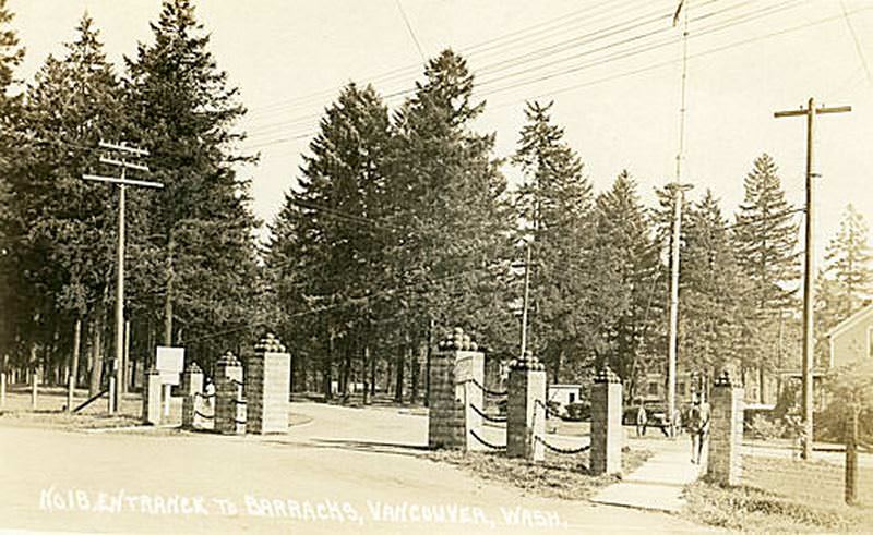 Entrance to Barracks, Vancouver, 1915