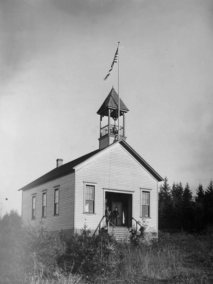 Exterior of Fisher's Landing school, Vancouver, 1940s