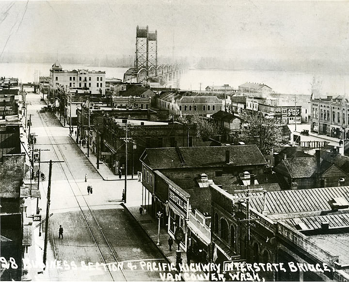 Interstate Bridge from Vancouver, 1920