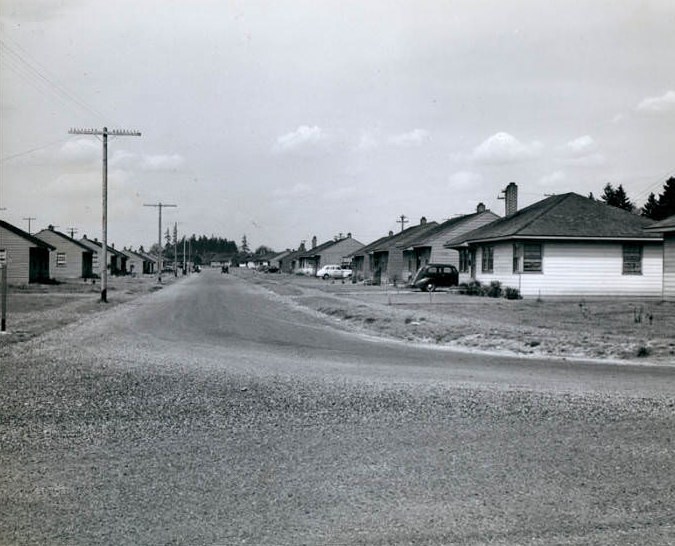 Housing in the Fruit Valley area of Vancouver, 1945