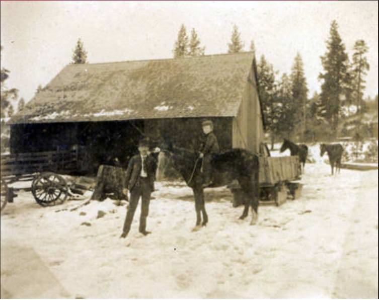 Charlie Bogart, Sr. with Chester Allyn On Horse, 1880s