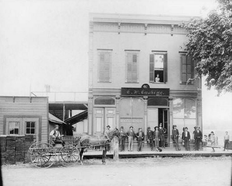 The Methodist Church over the Gushing Wallpaper Store located at 8th and Washington Street in Vancouver, 1910